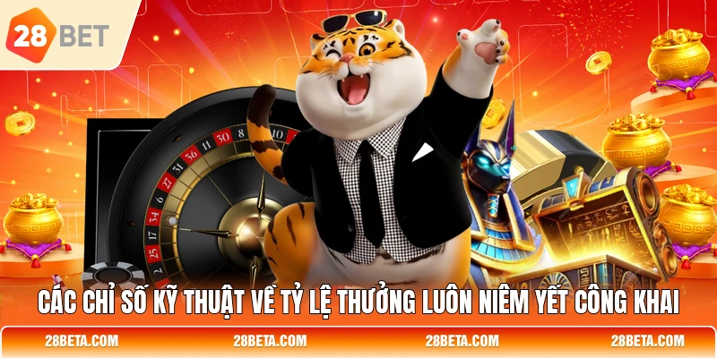 cac chi so ky thuat ve ty le thuong luon niem yet cong khai Các chỉ số kỹ thuật về tỷ lệ thưởng luôn niêm yết công khai