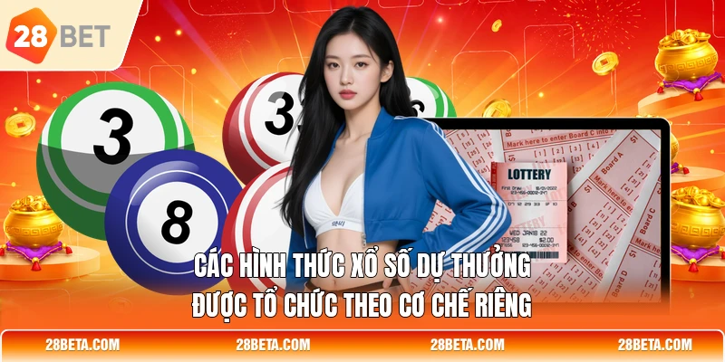 Các hình thức xổ số dự thưởng được tổ chức theo cơ chế riêng